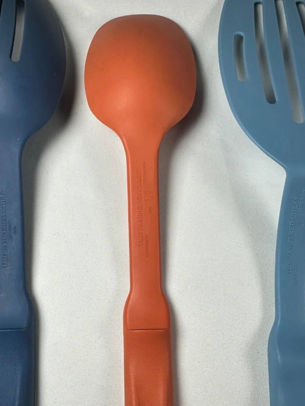 The Pampered Chef Multicolored Spoon, Slotted Spoon and Slotted Spatula/Turner